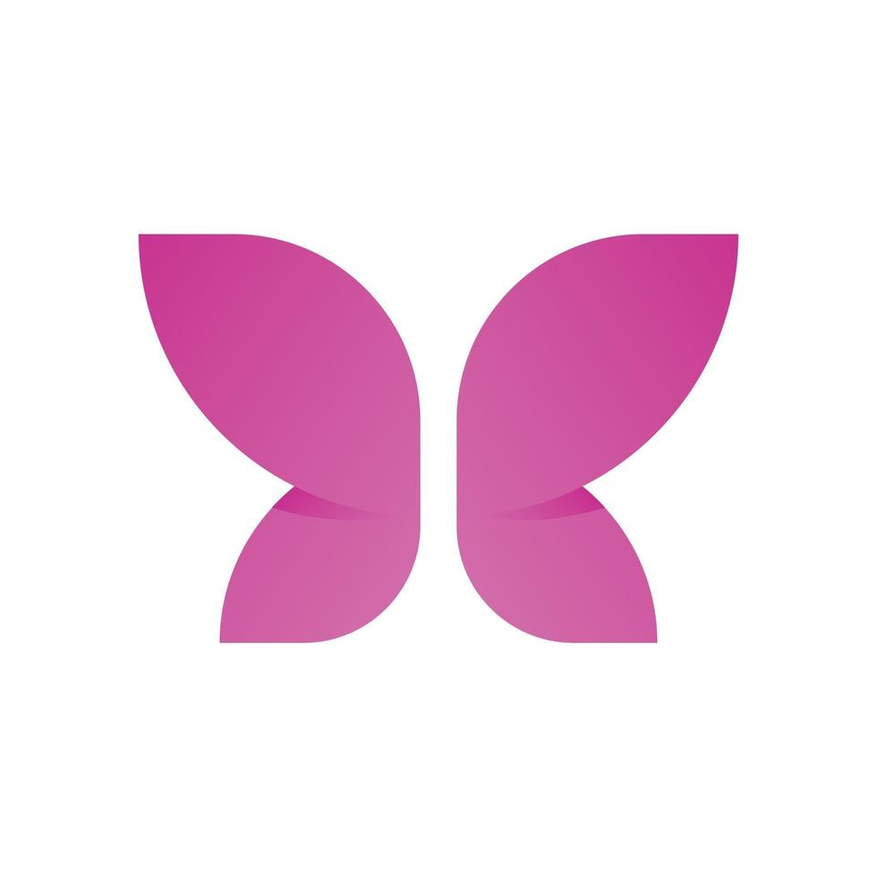modelo de vetor de logotipo de borboleta de beleza