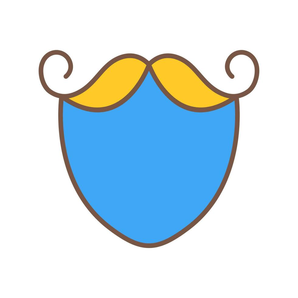 ícone de vetor de barba e bigode