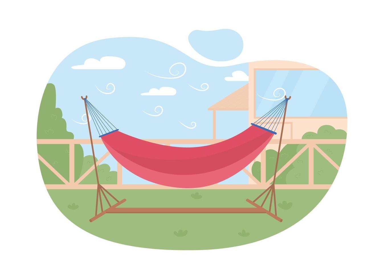 hammock 2d vector web banner