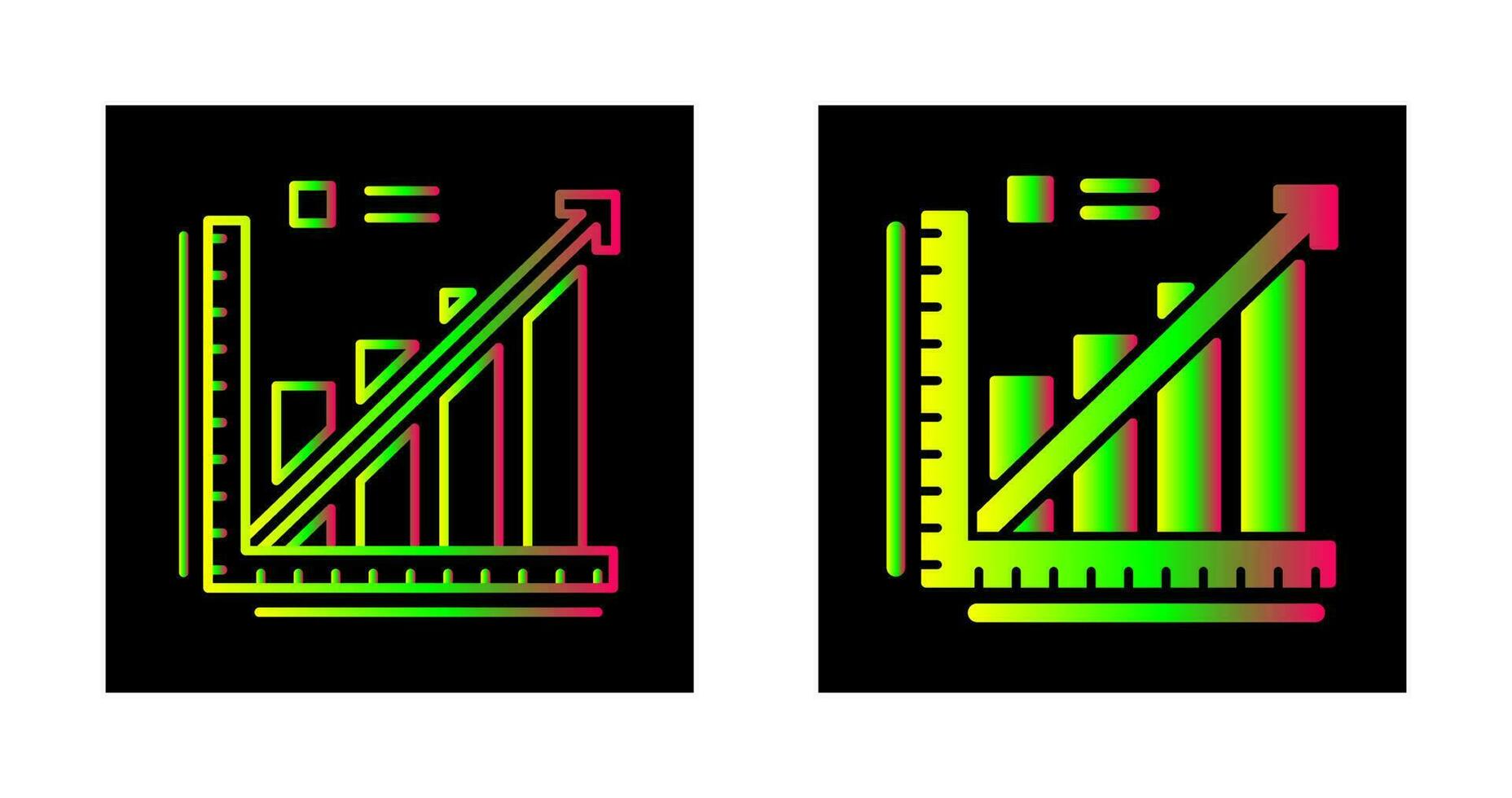 ícone de vetor de gráfico de linhas