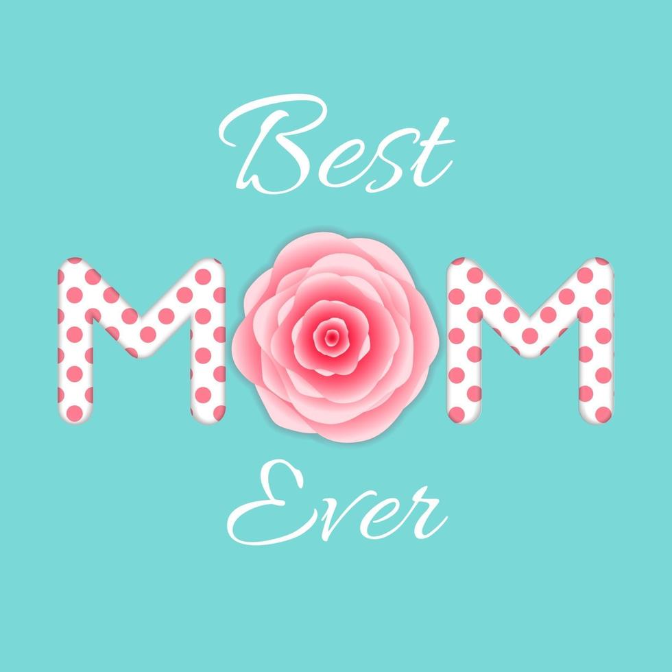 melhor cartão de felicitações para o dia das mães da mãe vetor