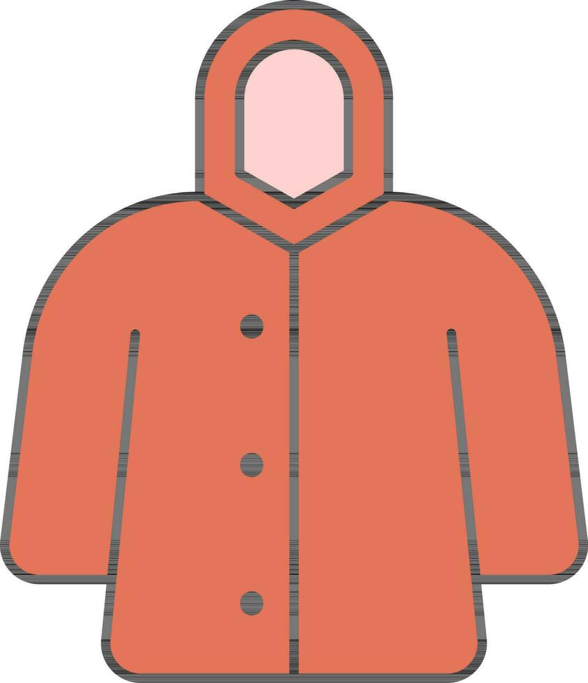 casaco ícone dentro laranja cor. vetor