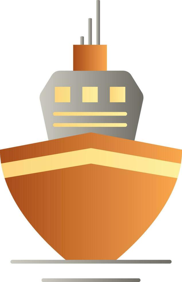 ilustração do navio ícone dentro Castanho e cinzento cor. vetor
