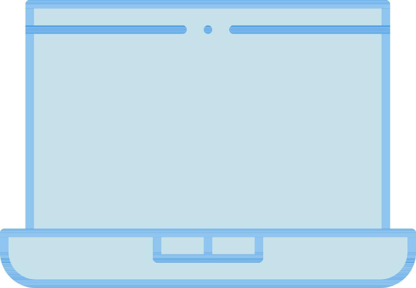 azul computador portátil ícone dentro plano estilo. vetor