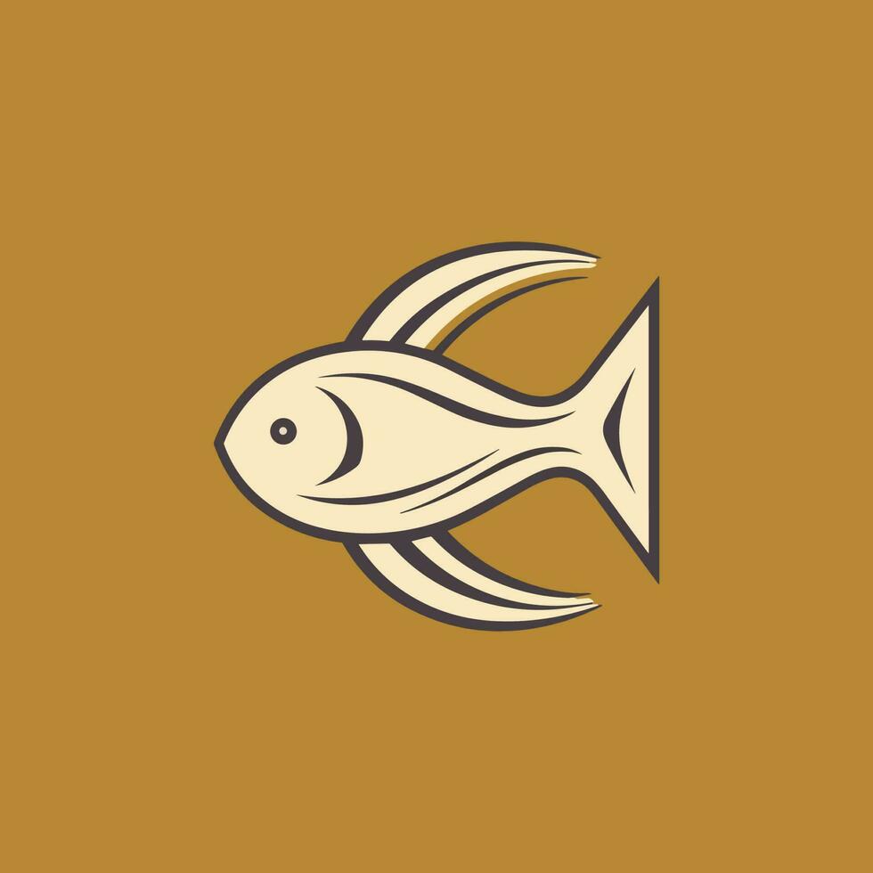 cristão peixe símbolo. Deus Cristo logotipo ilustração. Jesus peixe ícone religioso placa. vetor