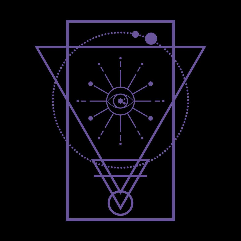 abstrato geométrico mágico forma. abstrato misterioso símbolo vetor