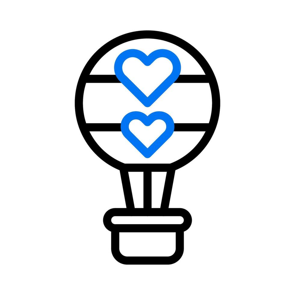 ar balão amor ícone duocolor azul estilo namorados ilustração símbolo perfeito. vetor
