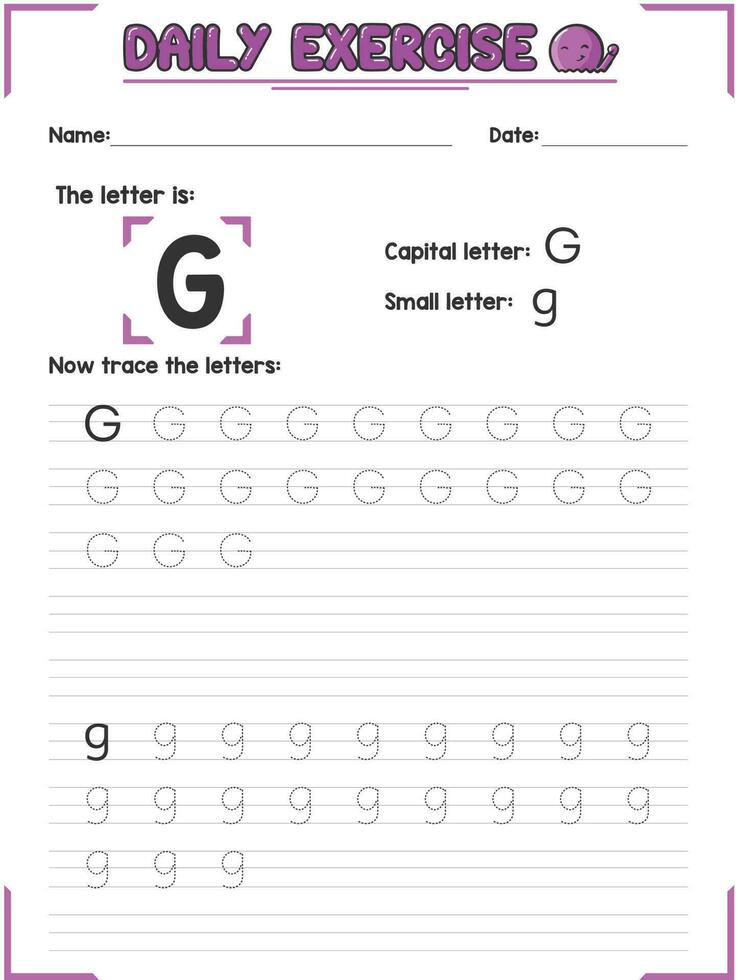 cursivo alfabeto carta rastreamento prática e caligrafia exercício para primário e Jardim da infância escola crianças vetor