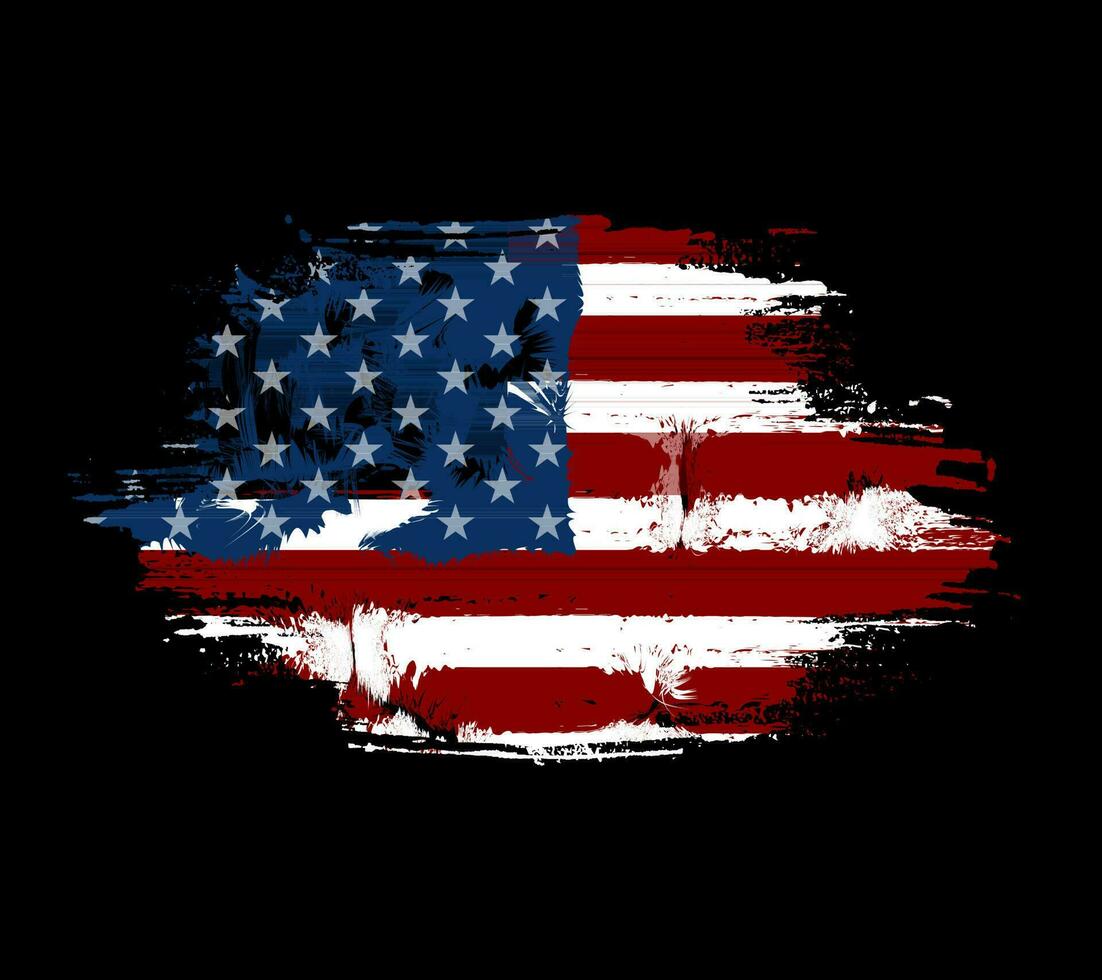 EUA bandeira camiseta vetor