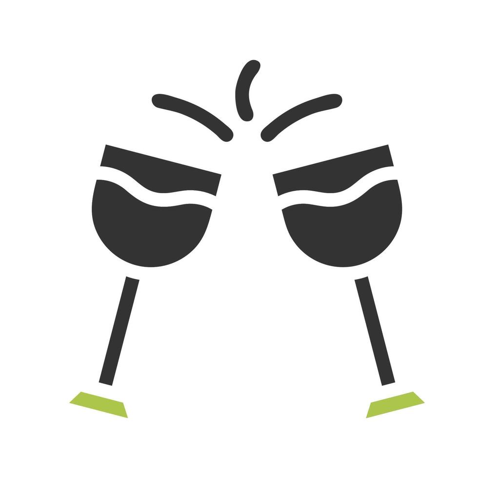 vidro vinho ícone sólido verde cinzento cor Páscoa símbolo ilustração. vetor