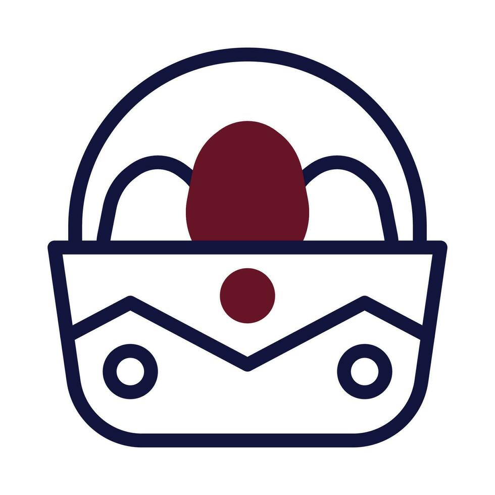 balde ovo ícone duotônico marrom marinha cor Páscoa símbolo ilustração. vetor