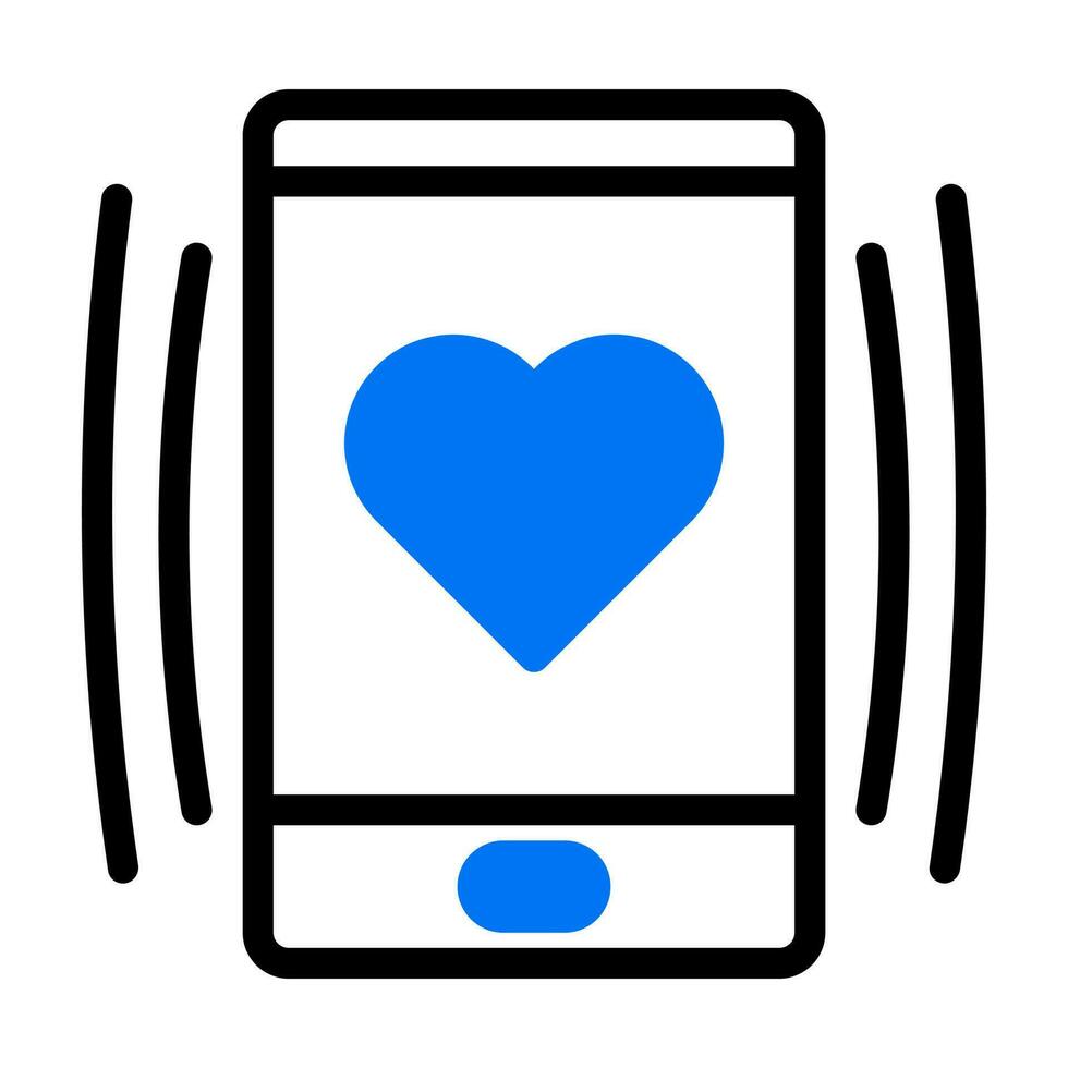 handphone ícone duotônico azul Preto cor mãe dia símbolo ilustração. vetor