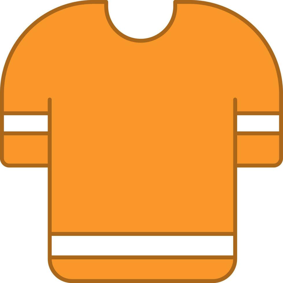 camiseta ícone dentro laranja e branco cor. vetor