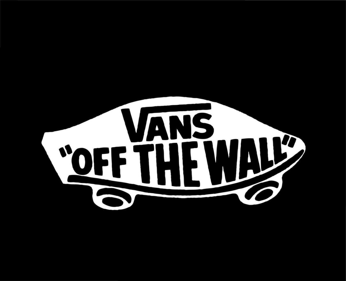 vans fora a parede marca logotipo branco símbolo roupas Projeto ícone abstrato vetor ilustração com Preto fundo