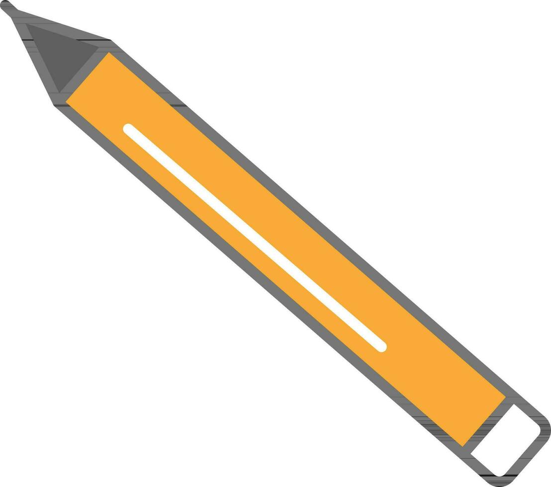 caneta ou lápis ícone dentro laranja cor. vetor