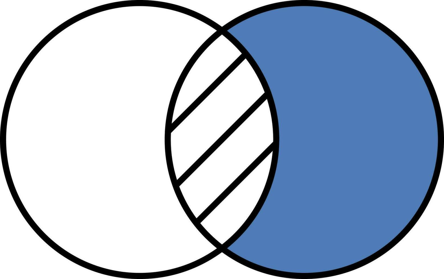 interseção ícone dentro azul e branco cor. vetor