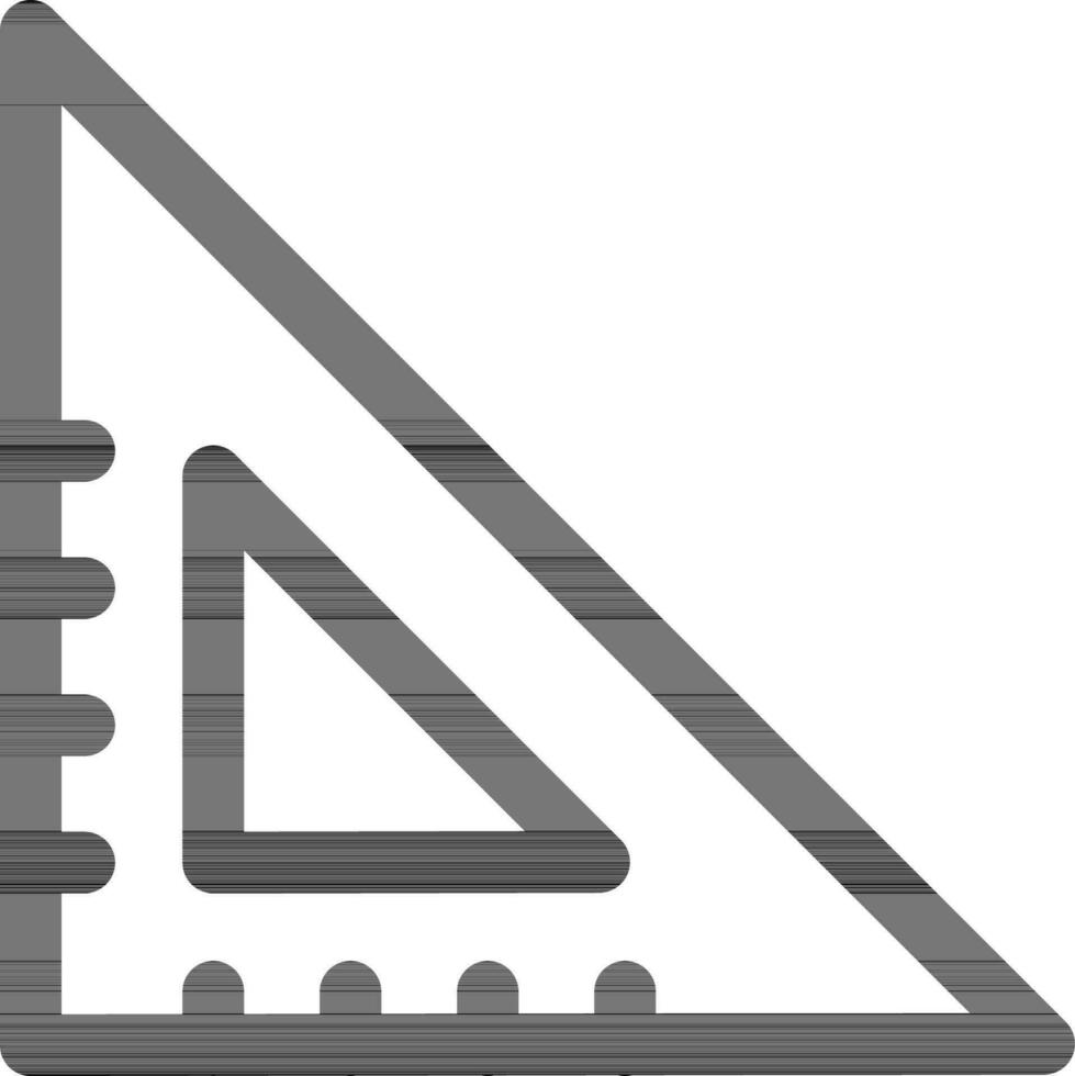 triangular régua ícone dentro linha arte. vetor