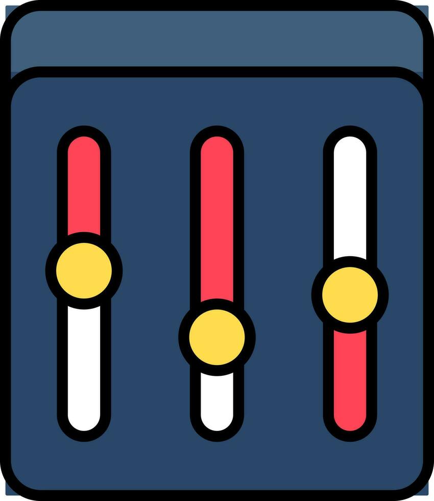 plano estilo configuração controle deslizante ícone ou símbolo. vetor