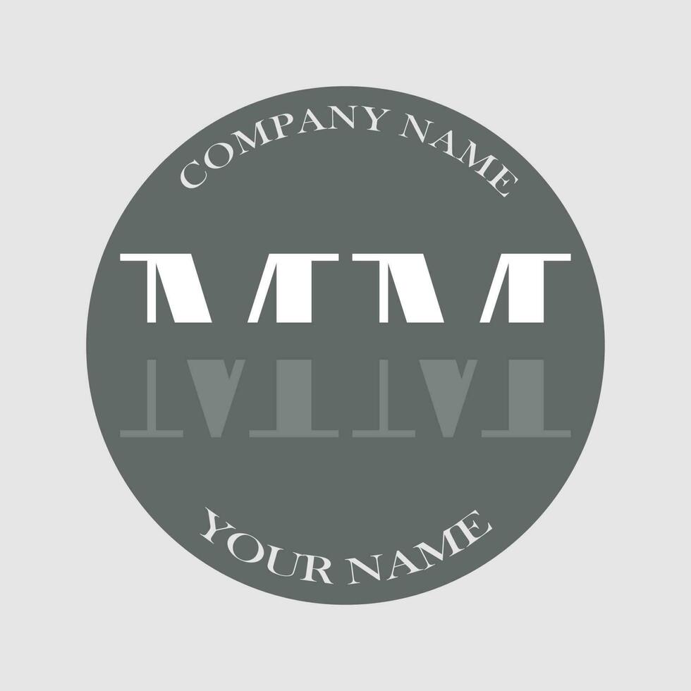 inicial milímetros logotipo carta monograma luxo mão desenhado vetor