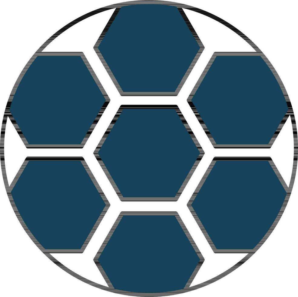ilustração do futebol ícone dentro azul e branco cor. vetor