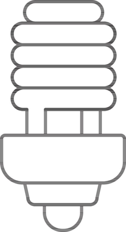 espiral lâmpada ícone ou símbolo dentro linear estilo. vetor