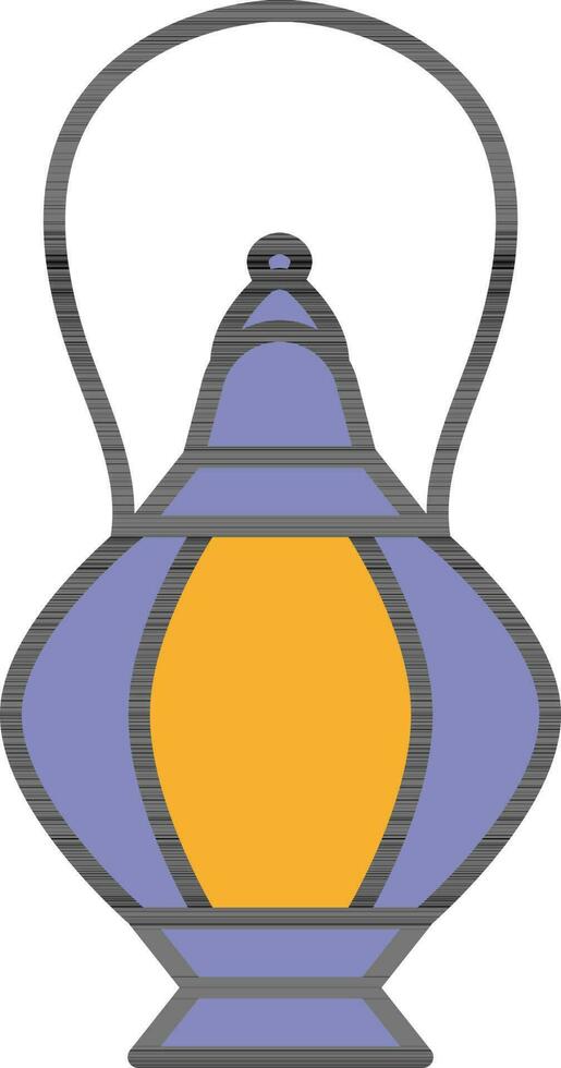 vetor ilustração do lanterna ícone dentro plano estilo.
