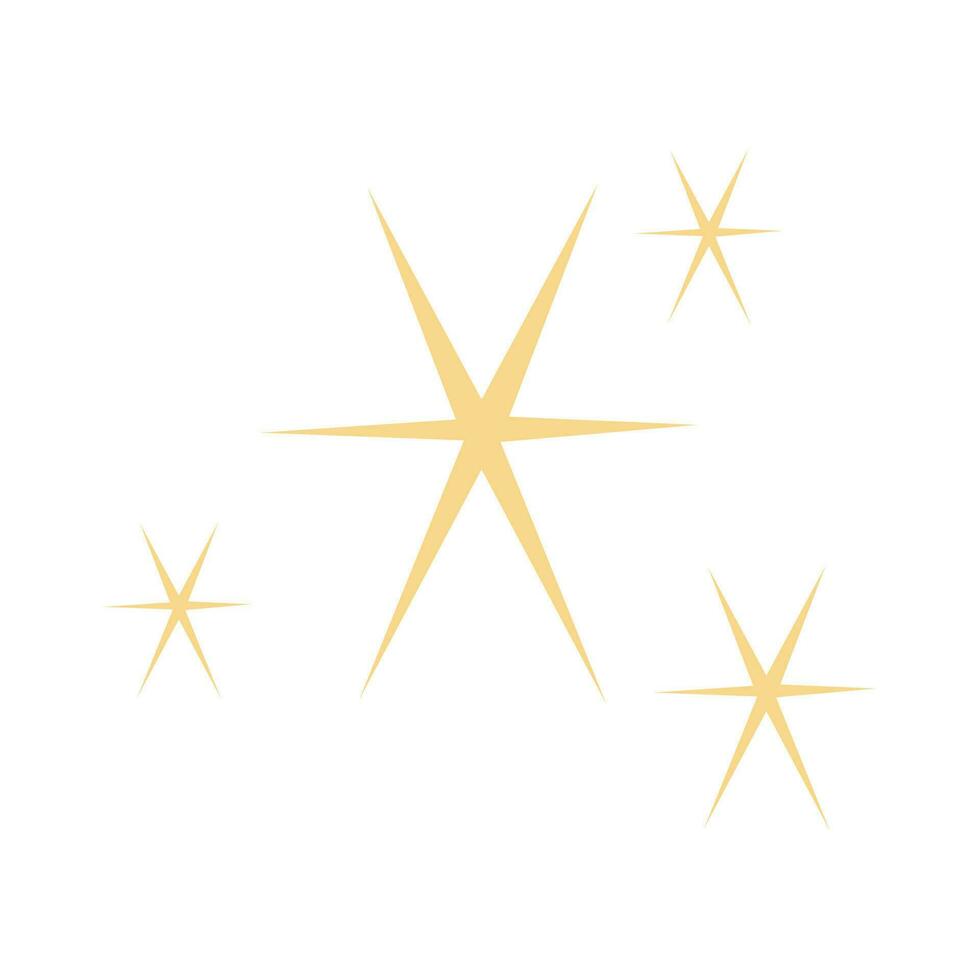 espumante efeito ilustração. amarelo, ouro, laranja brilhos símbolos vetor. brilhar ícone. brilhante fogos de artifício, decoração cintilação, brilhante clarão. brilhando luz efeito estrelas e rajadas coleção. vetor