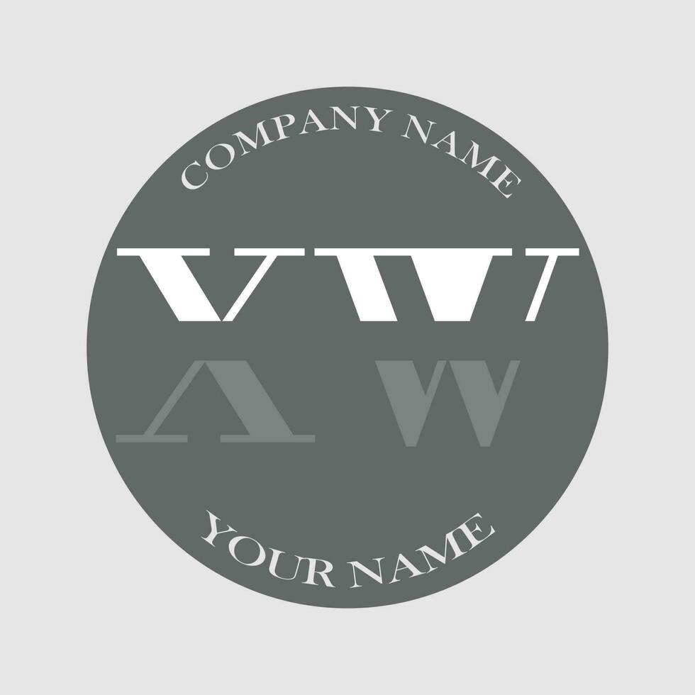 inicial xw logotipo carta monograma luxo mão desenhado vetor