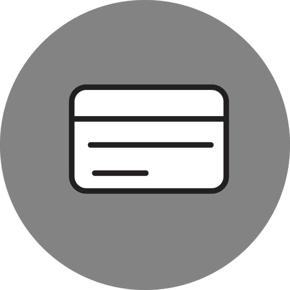 Forma de pagamento cartão linha arte ícone em cinzento volta fundo. vetor