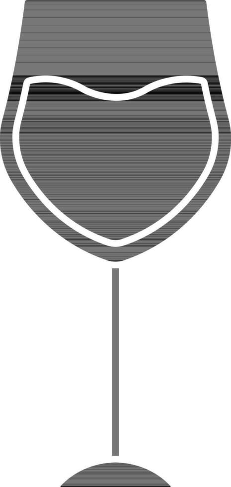 vinho vidro ícone ícone dentro Preto e branco cor. vetor