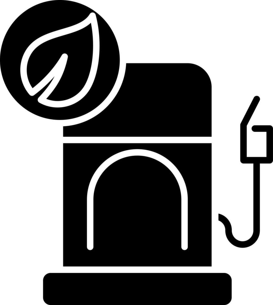 ilustração do eco combustível ícone dentro Preto e branco cor. vetor