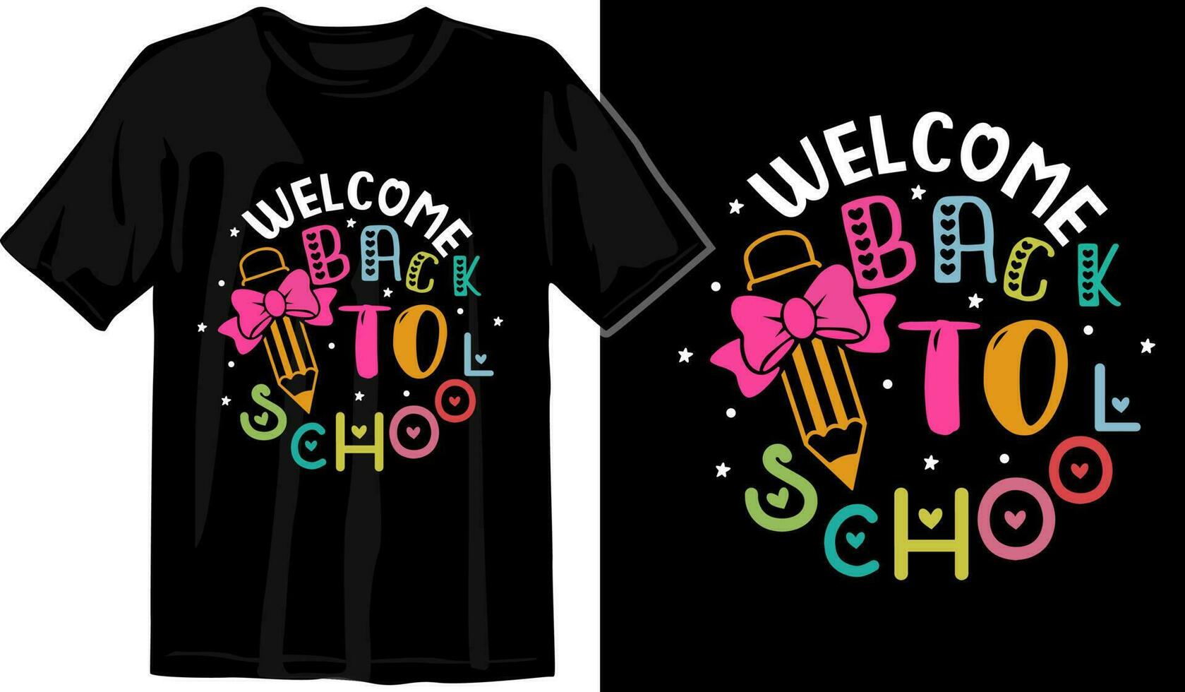 bem-vinda costas para escola lindo crianças tipografia t camisa Projeto - costas para escola t camisa pronto para impressão pró vetor