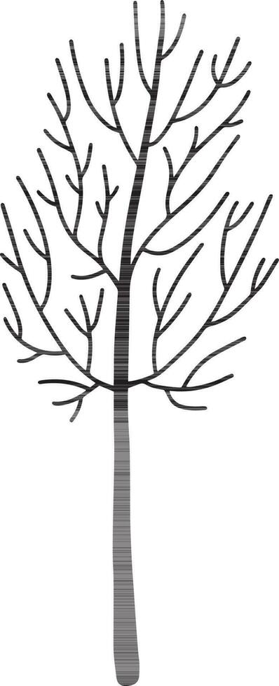 silhueta nu árvore vetor