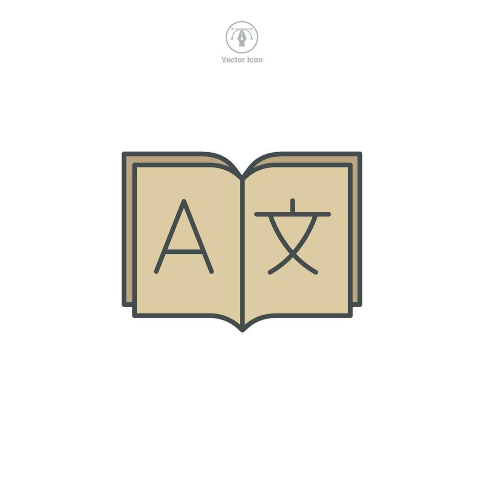 língua Aprendendo ícone símbolo modelo para gráfico e rede Projeto coleção logotipo vetor ilustração
