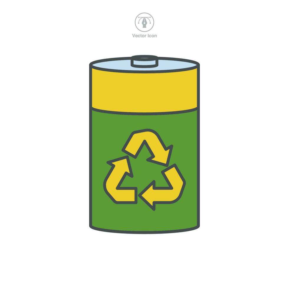 bateria reciclando ícone. bateria imagem e reciclando símbolo modelo para gráfico e rede Projeto coleção logotipo vetor ilustração
