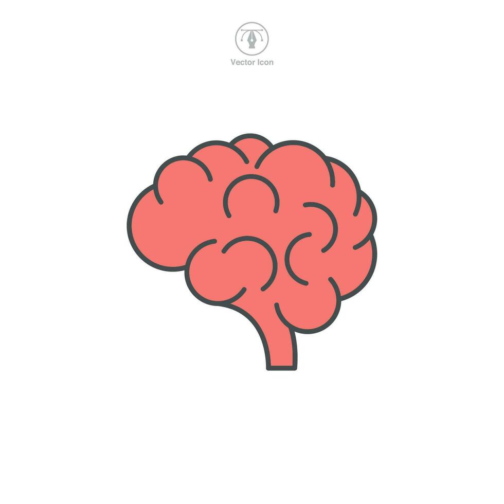 humano cérebro ícone símbolo modelo para gráfico e rede Projeto coleção logotipo vetor ilustração