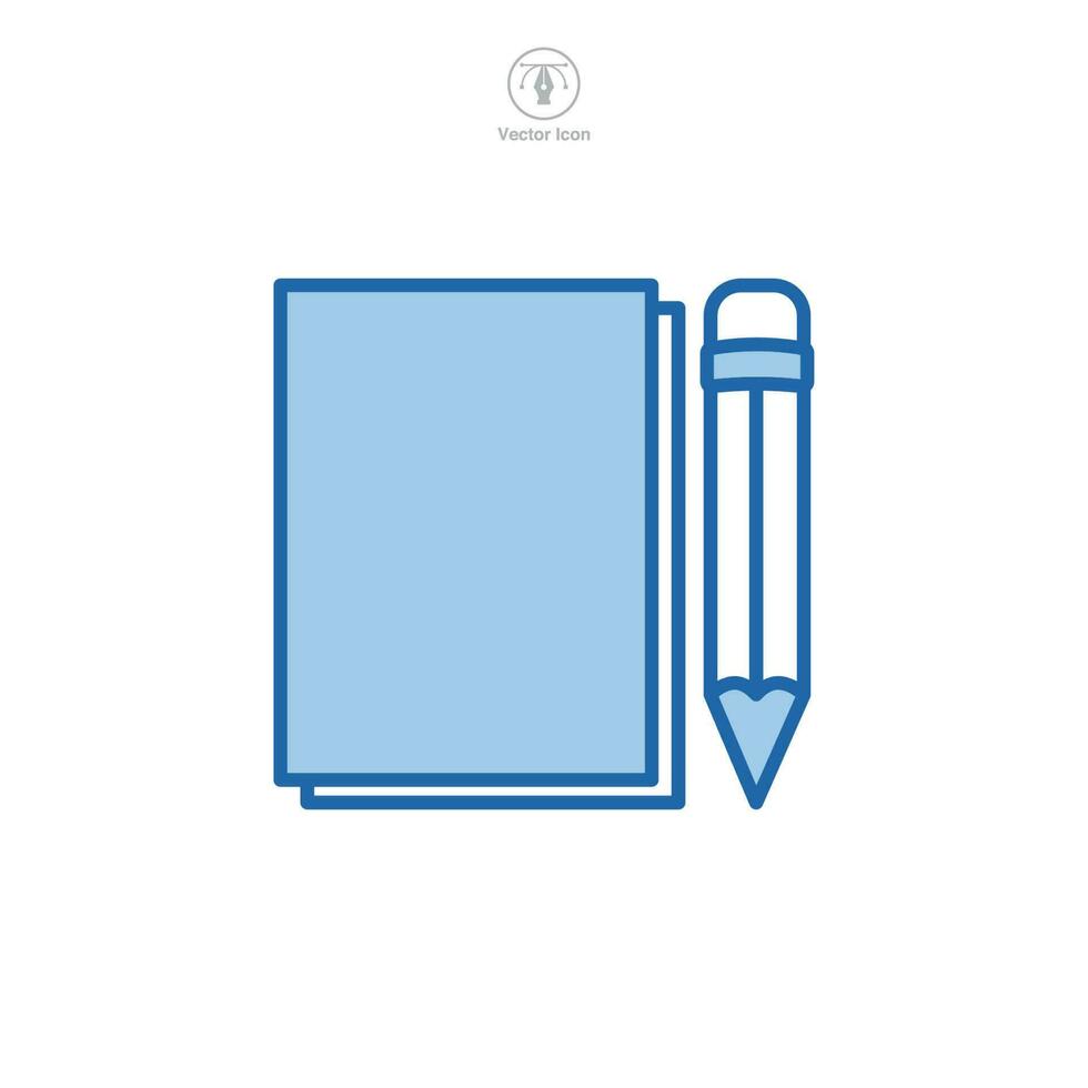 papel e lápis ícone símbolo modelo para gráfico e rede Projeto coleção logotipo vetor ilustração