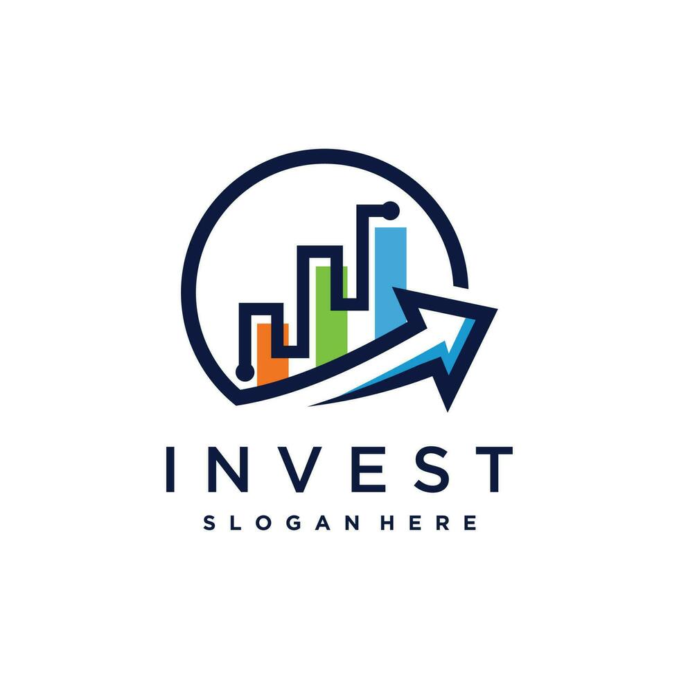 investimento logotipo vetor com moderno criativo idéia