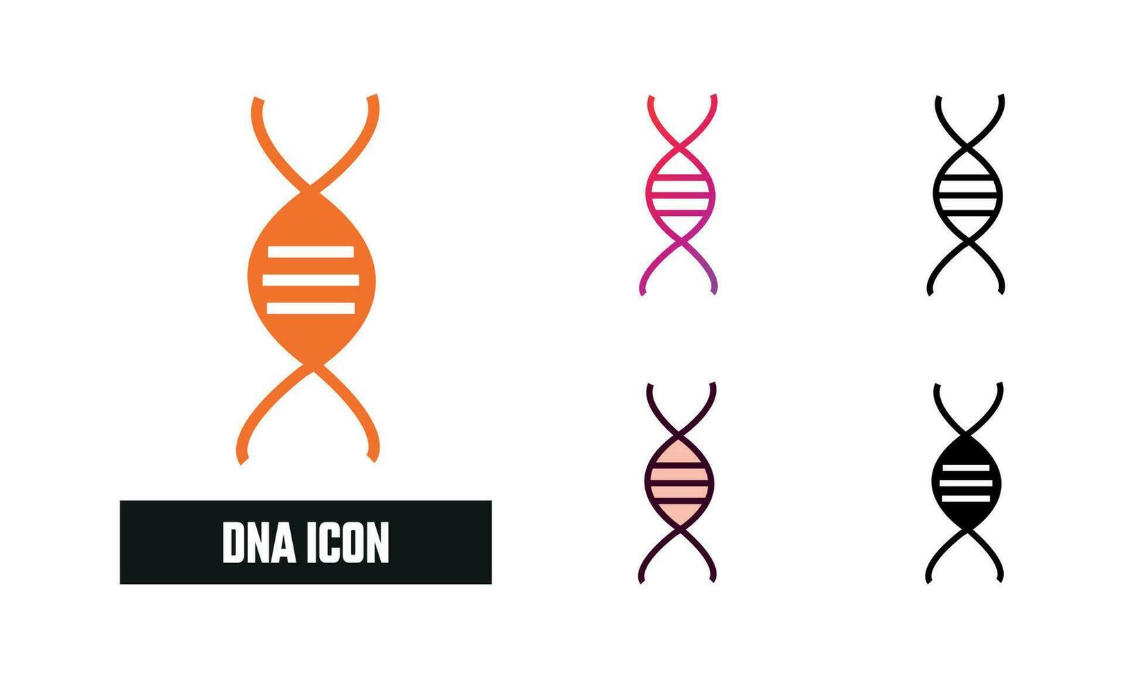 dna ícone conjunto vetor ilustração