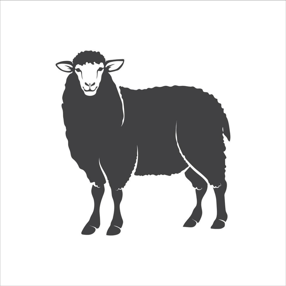 ovelha simples ícone. ovelha placa. Cordeiro silhueta ícone. na moda ovelha Projeto ilustração. vetor ilustração