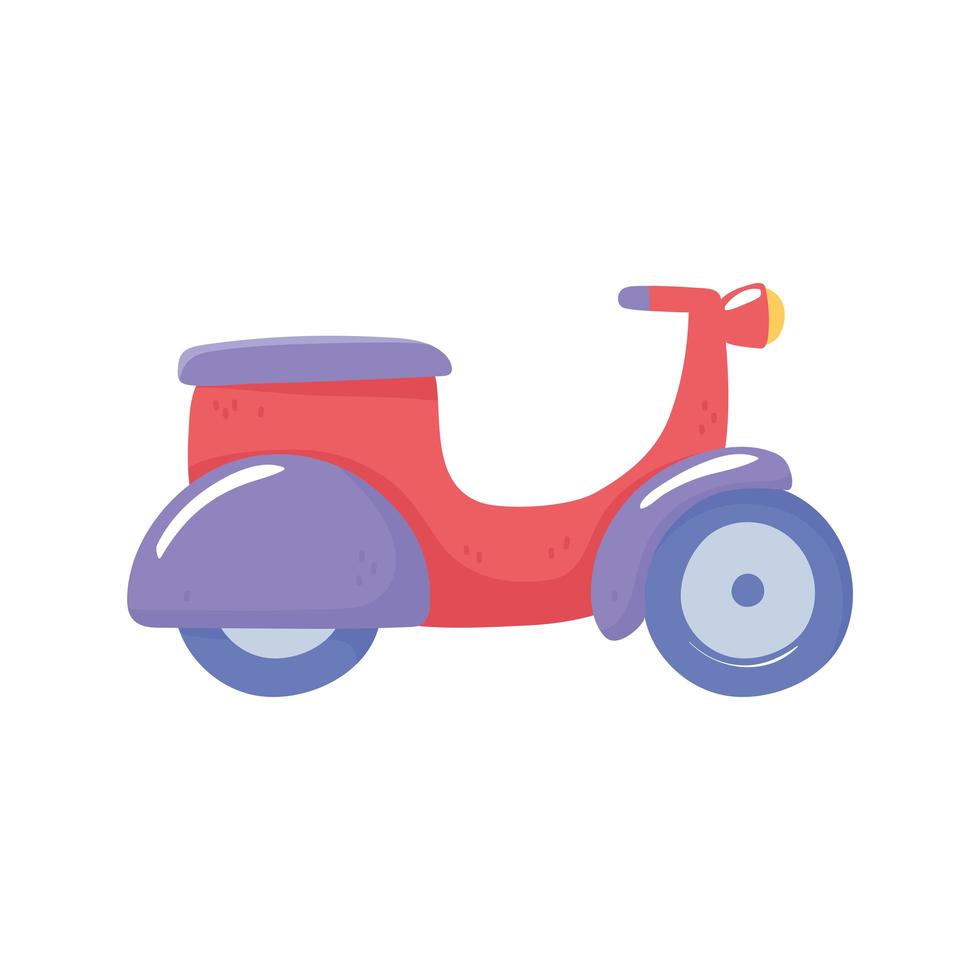desenho animado de transporte de motocicleta vetor