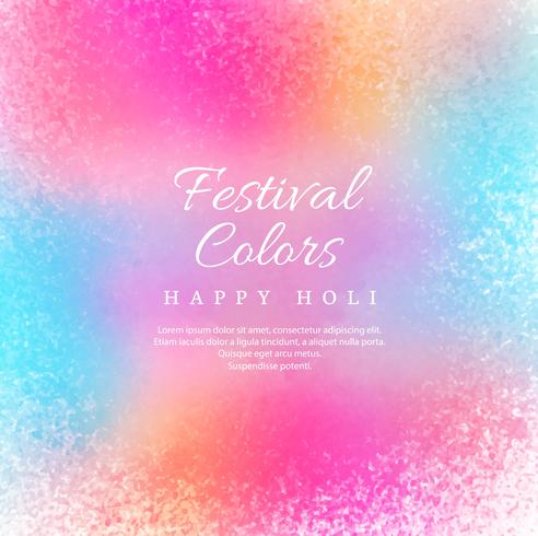 ilustração de fundo colorido feliz Holi para Festival de C vetor