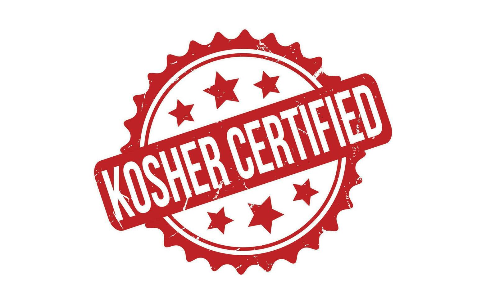 kosher certificado borracha carimbo foca vetor