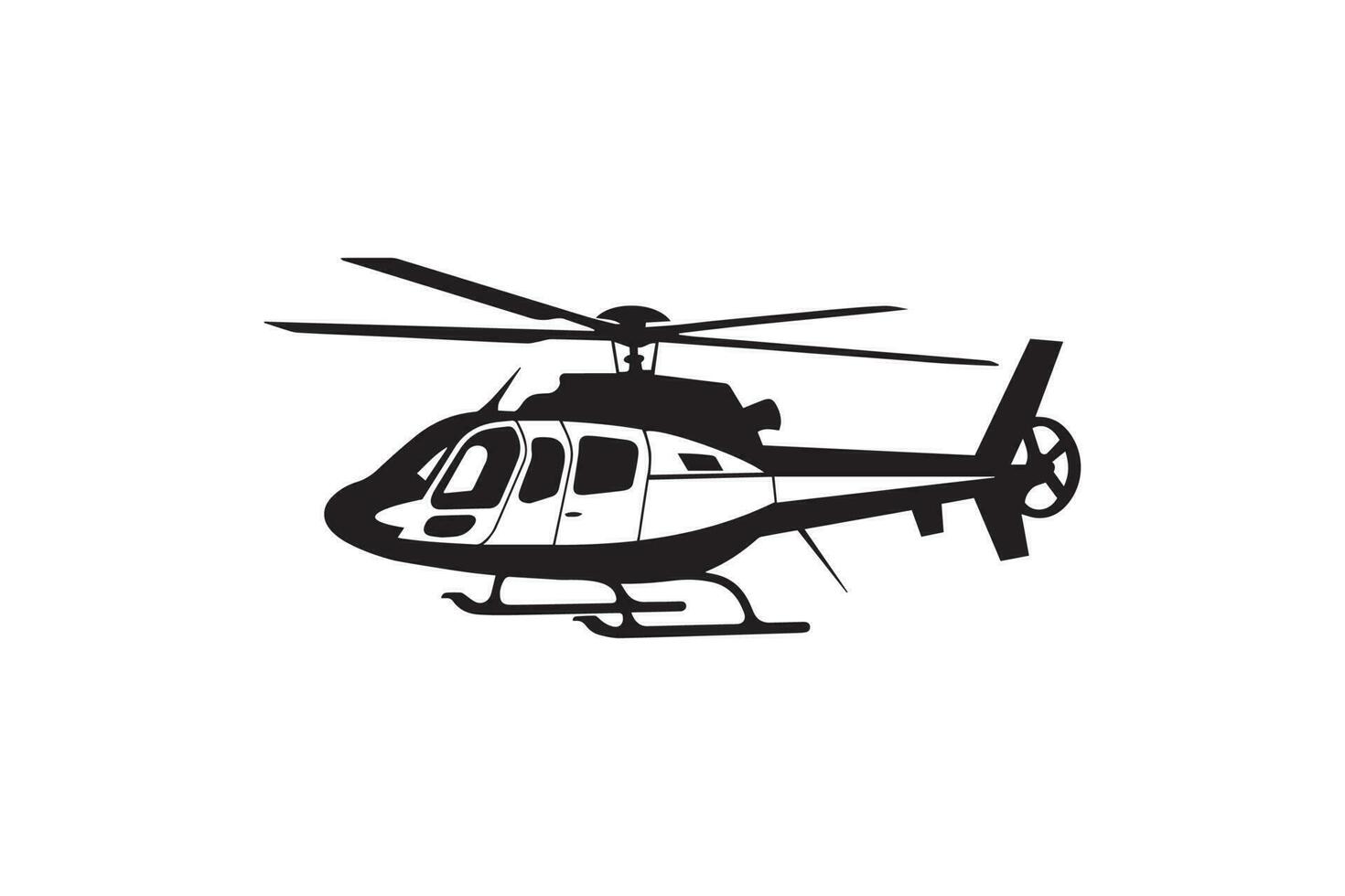 helicóptero detalhado vetor logotipo ícone silhueta
