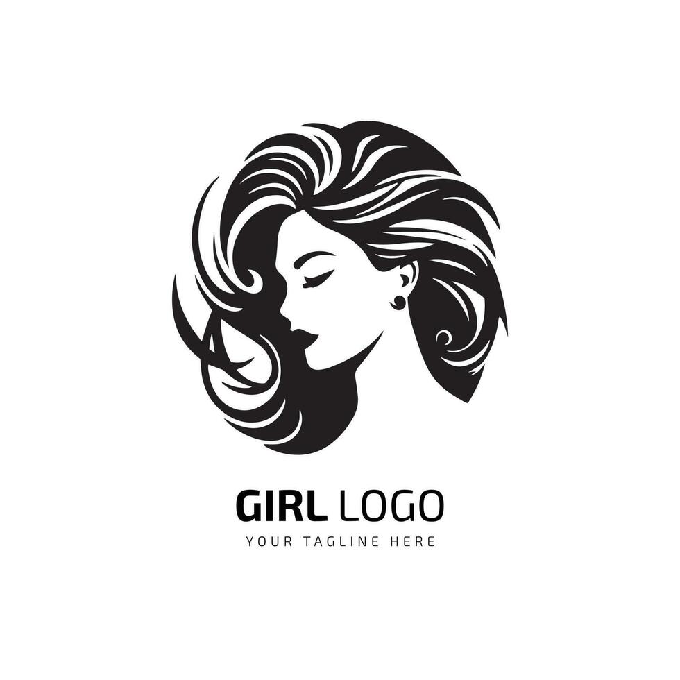 joalheria logotipo símbolo Projeto com lindo mulher retrato e único ícone disposição para beleza e moda o negócio vetor ilustração