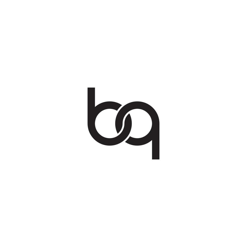 cartas bq monograma logotipo Projeto vetor