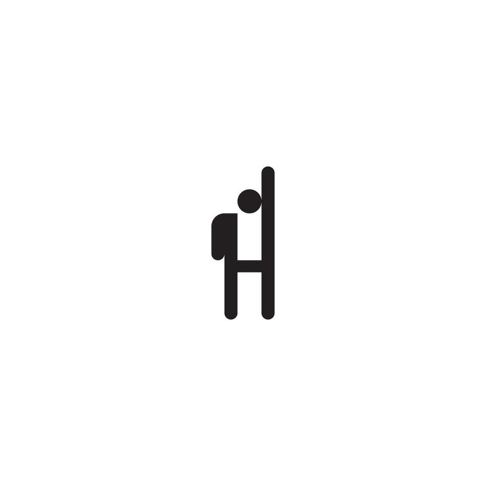 carta h mosca logotipo Projeto ícone vetor