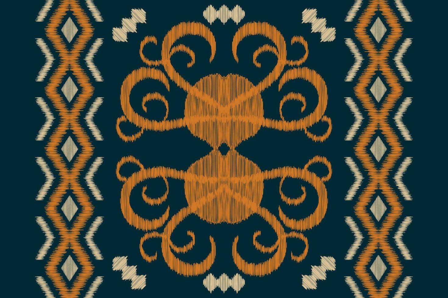 étnico ikat tecido padronizar geométrico estilo.africano ikat bordado étnico oriental padronizar marinha azul fundo. resumo,vetor,illustration.for textura,vestuário,scraf,decoração,tapete,seda. vetor