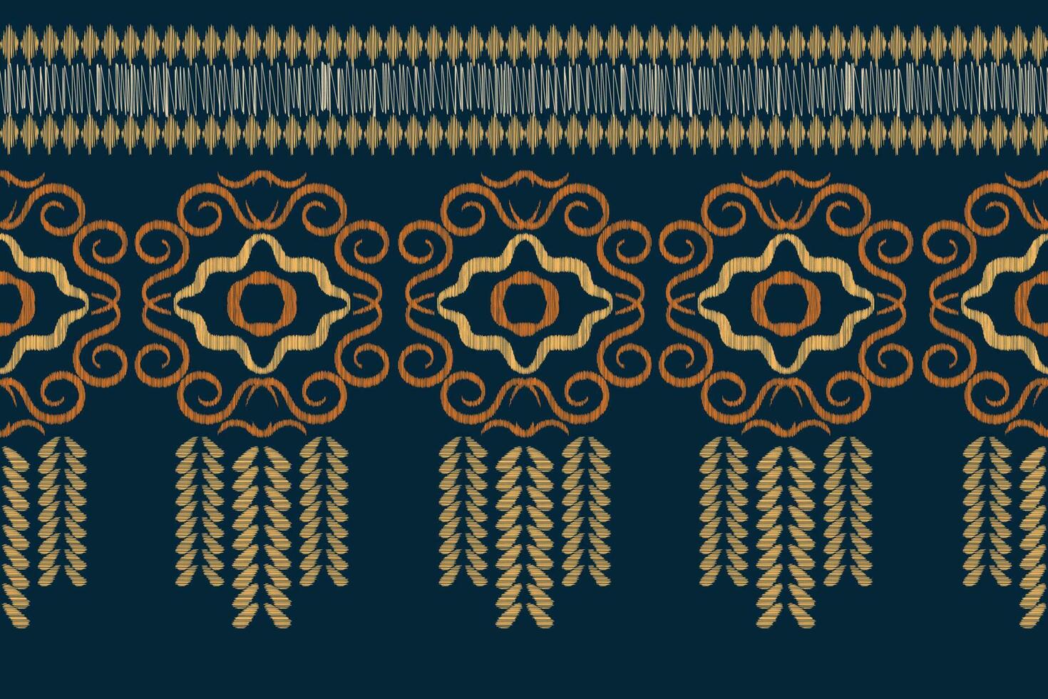 étnico ikat tecido padronizar geométrico estilo.africano ikat bordado étnico oriental padronizar marinha azul fundo. resumo,vetor,illustration.for textura,vestuário,scraf,decoração,tapete,seda. vetor