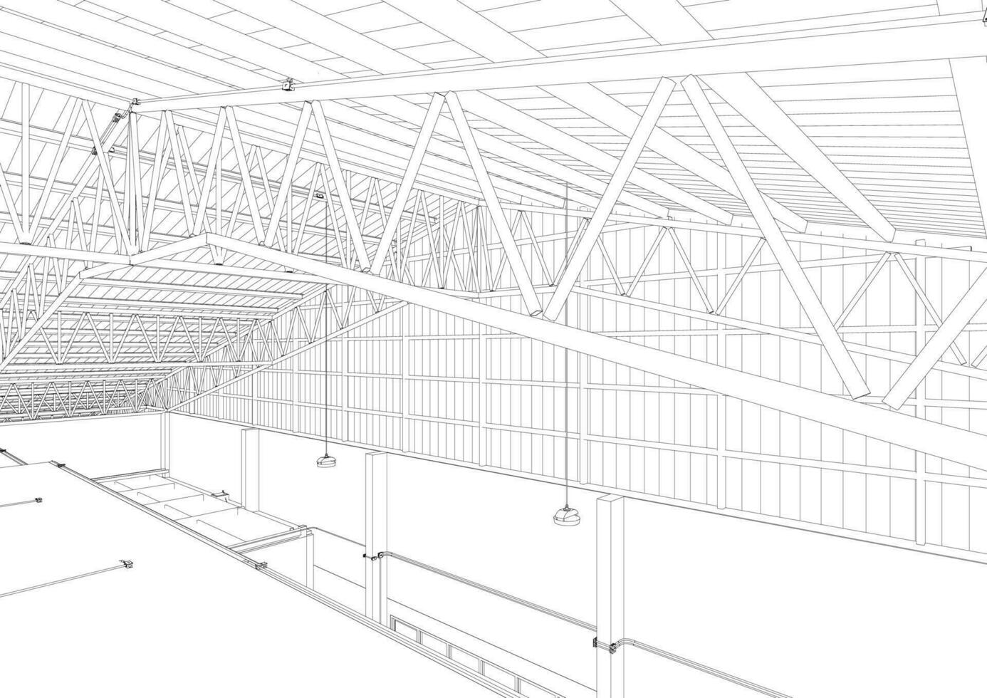 3d ilustração do construção estrutura vetor